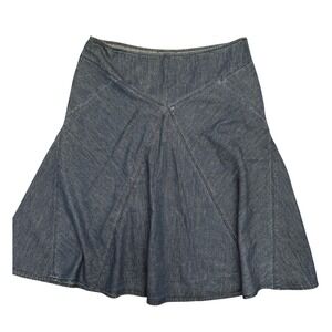 Vintage Y2K Lauren Jeans Company‎ Denim Skirt Women's Sz 10 A-Line Flare Western